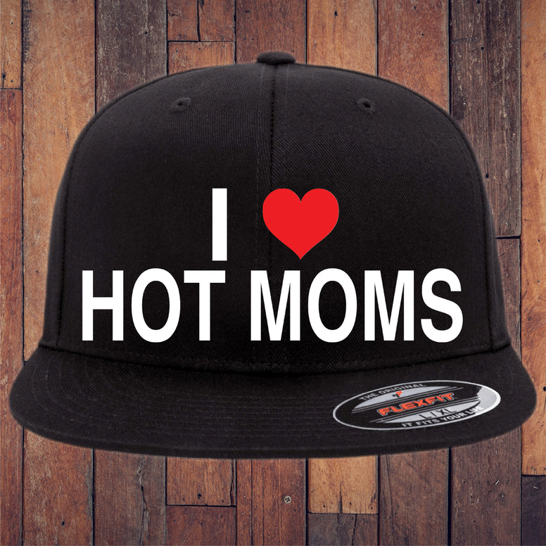I Love Hot Moms Flexfit Hat