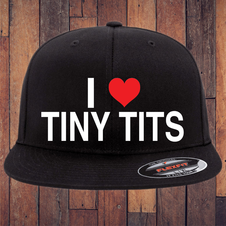 I Love Tiny Tits Flexfit Hat