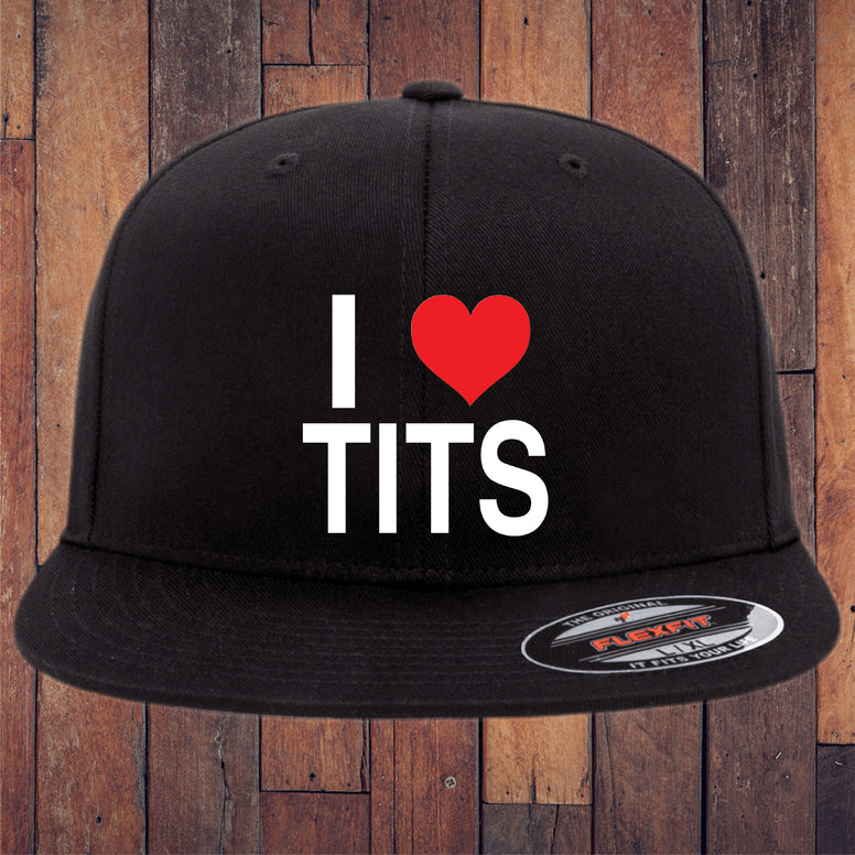 I Love Tits Flexfit Hat